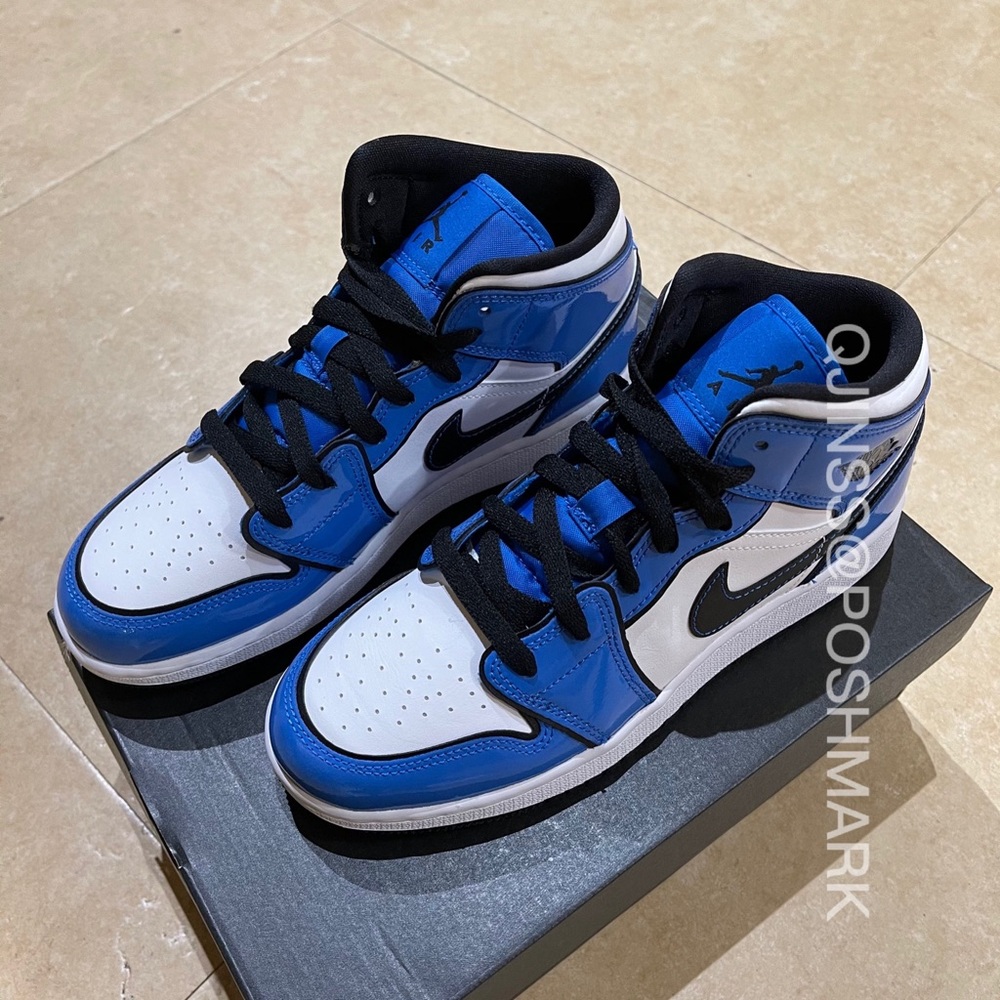 Air Jordan 1 Mid Signal Blue W - Picture 4 of 9